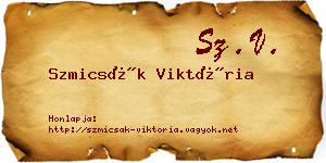 Szmicsák Viktória névjegykártya