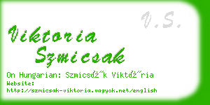 viktoria szmicsak business card